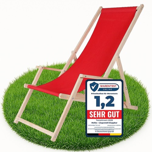 Campingliege mit armlehne holz - mit,