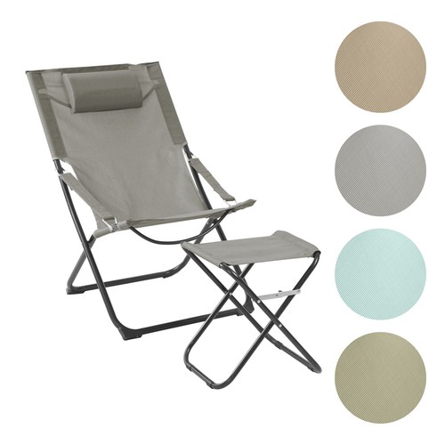Liegestuhl mit hocker klappbar - hocker,