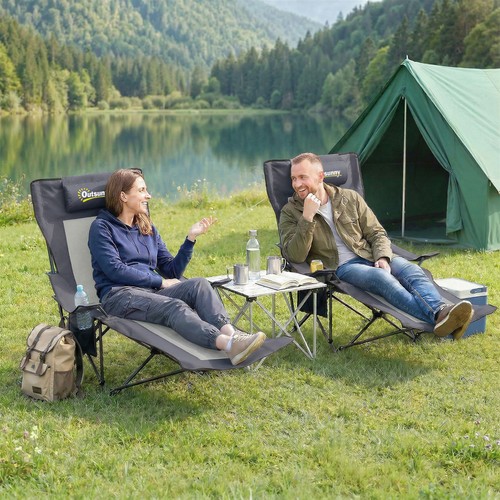 Outsunny 2er set campingstuhl - outsunny,