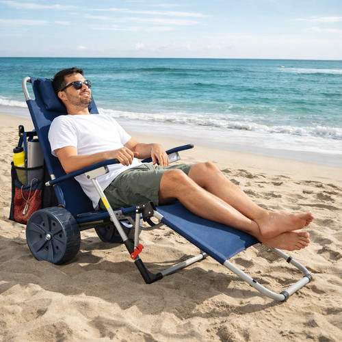 Handwagen strandliege - 2-in-1,